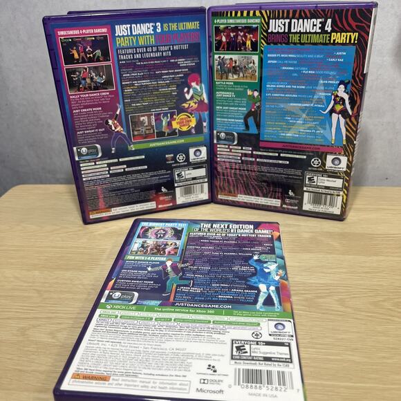Just Dance 3, Just Dance 4 & Just Dance 2014 (Xbox 360) Kinect Games Bundle - Picture 2 of 7